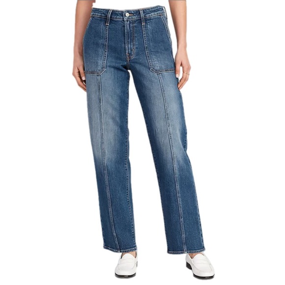 Old Navy Denim - Old Navy High-Waisted OG Loose Utility Jeans Seamed Front Size 6